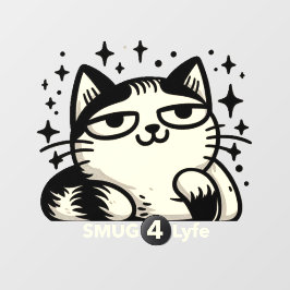 SMUG 4 Lyfe Cat 12 x 12 Window Cling