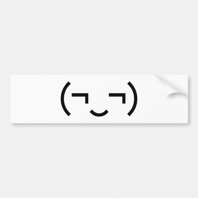 Smug Emoticon (bilder ‿t) japanska Kaomoji Bildekal (Framsidan)