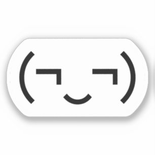 Smug Emoticon (bilder ‿t) japanska Kaomoji Klistermärken