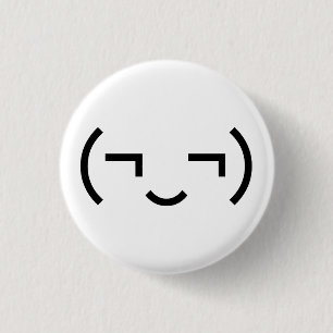 Smug Emoticon (bilder ‿t) japanska Kaomoji Knapp
