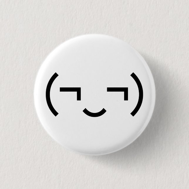 Smug Emoticon (bilder ‿t) japanska Kaomoji Knapp (Framsida)