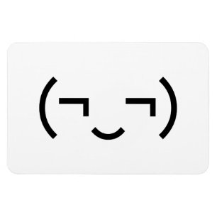 Smug Emoticon (bilder ‿t) japanska Kaomoji Magnet