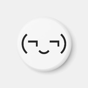Smug Emoticon (bilder ‿t) japanska Kaomoji Magnet