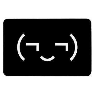 Smug Emoticon (bilder ‿t) japanska Kaomoji Magnet
