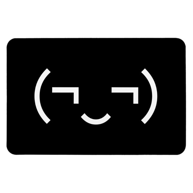 Smug Emoticon (bilder ‿t) japanska Kaomoji Magnet (Horisontell)