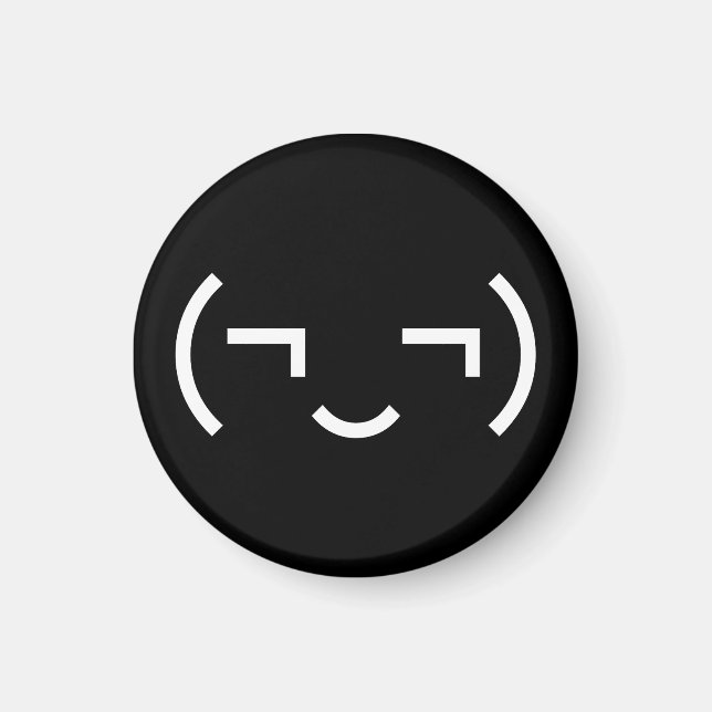 Smug Emoticon (bilder ‿t) japanska Kaomoji Magnet (Framsidan)
