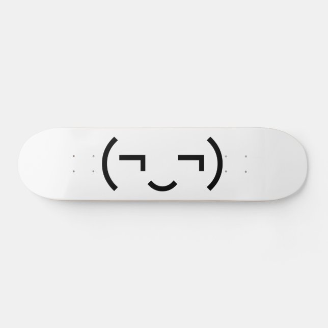 Smug Emoticon (bilder ‿t) japanska Kaomoji Mini Skateboard Bräda 18,5 Cm (Horz)