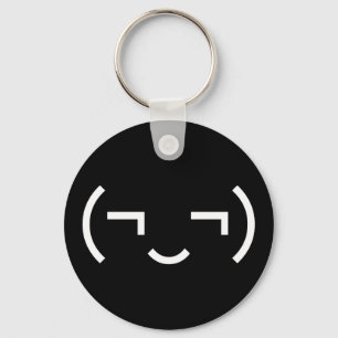 Smug Emoticon (bilder ‿t) japanska Kaomoji Nyckelring