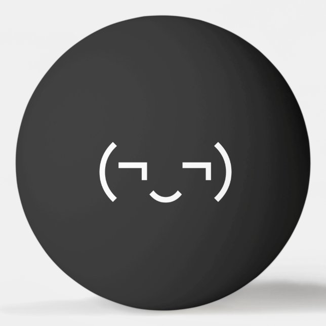 Smug Emoticon (bilder ‿t) japanska Kaomoji Pingisboll (Framsidan)