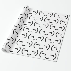 Smug Emoticon (bilder ‿t) japanska Kaomoji Presentpapper