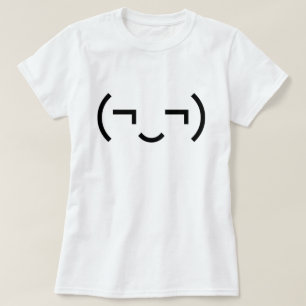 Smug Emoticon (bilder ‿t) japanska Kaomoji T Shirt