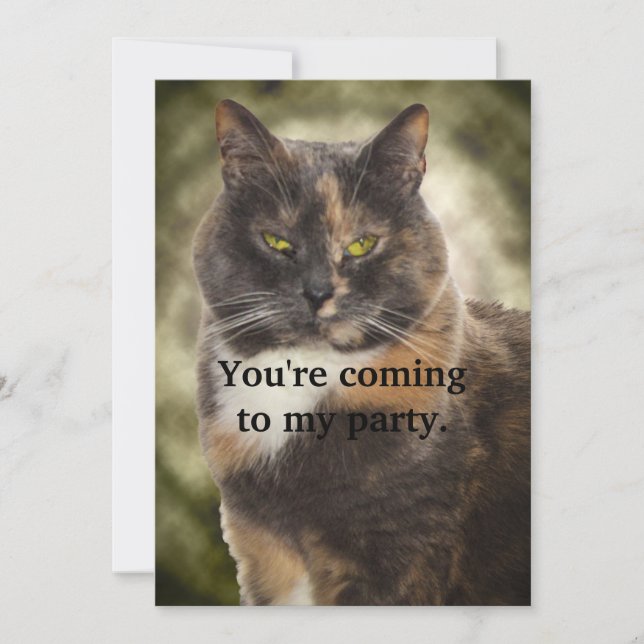 Smug Kattunge - vad vill du? Inbjudningar (Framsida)