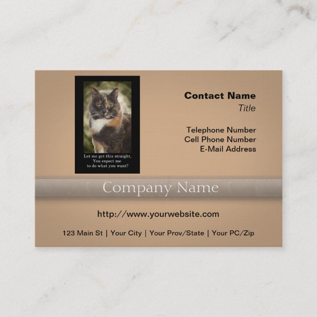 Smug Kattunge - vad vill du? Visitkort (Framsida)