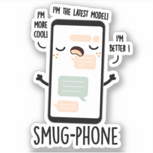 Smug Mobil Funny Cellphone Pun Klistermärken