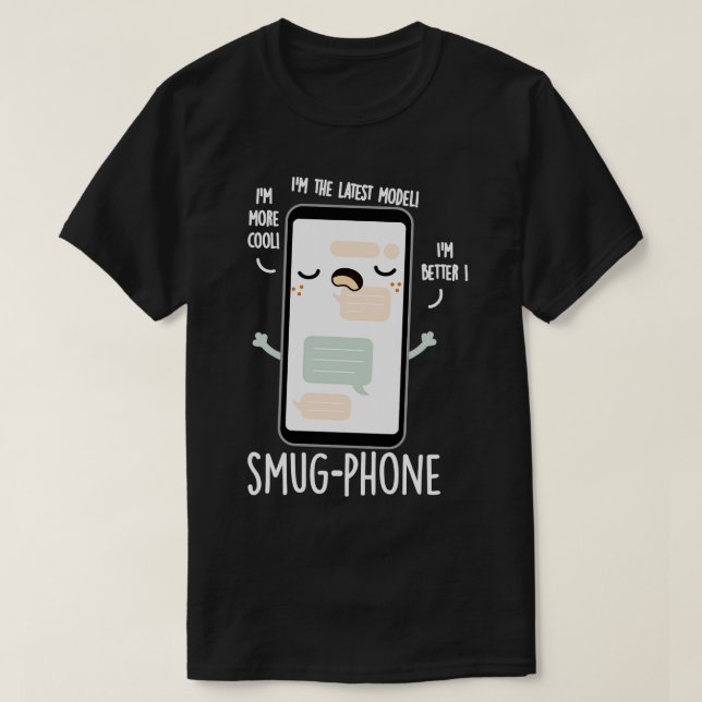 Smug Mobila ljuny-mobilpunkter T Shirt (Design framsida)