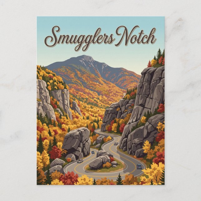 Smugglers Notch Vermont Vykort (Framsida)