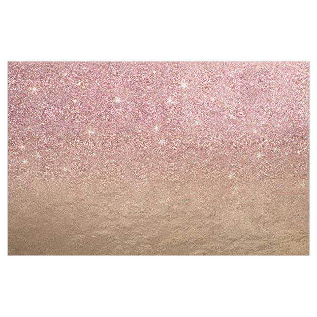 Smulat rosa guld- glitter omkullkastar den Ombre Tyg (Yard)