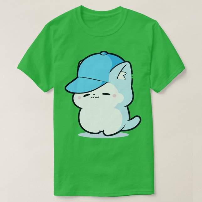 Smurf Cat Blue Cat in a Blue Cap T Shirt (Design framsida)