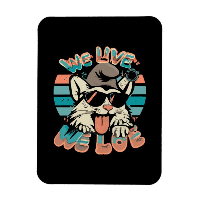 Smurf Katt - Vi Lever Vi Älskar  Magnet (Vertikal)