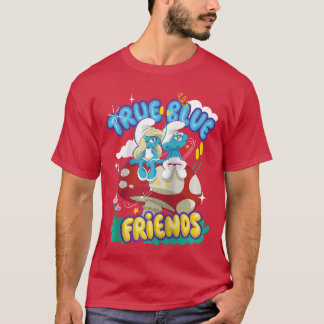 Smurfarna Filmröd Blå Vänner Smurfan och Nej T Shirt