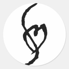 Smut Mark Round Sticker Runt Klistermärke