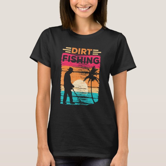 Smuts Fiske Detektering Detektor Metalldetektering T Shirt (Framsida)