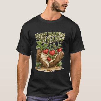 Smuts gör mig lycklig Rolig Trädgårdsskötsel Tomat T Shirt