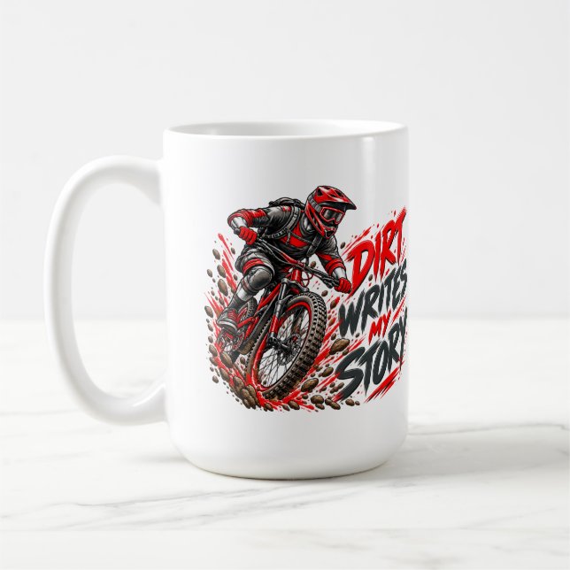 Smuts skriver min historia – Mountainbike MTB Kaffemugg (Vänster)