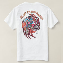 SMUTS SPÅRAR MOTORCYKELRACERVIT T SHIRT