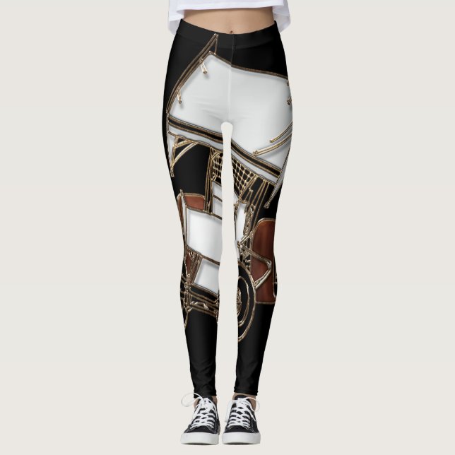 Smuts sprintar damasker #1 leggings (Framsida)