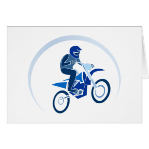 Smutsa Biker Vector Biking Hälsningskort