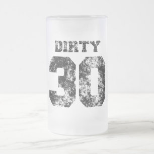 Smutsa ner 30 frostade Glass ölmuggar Frostat Ölglas