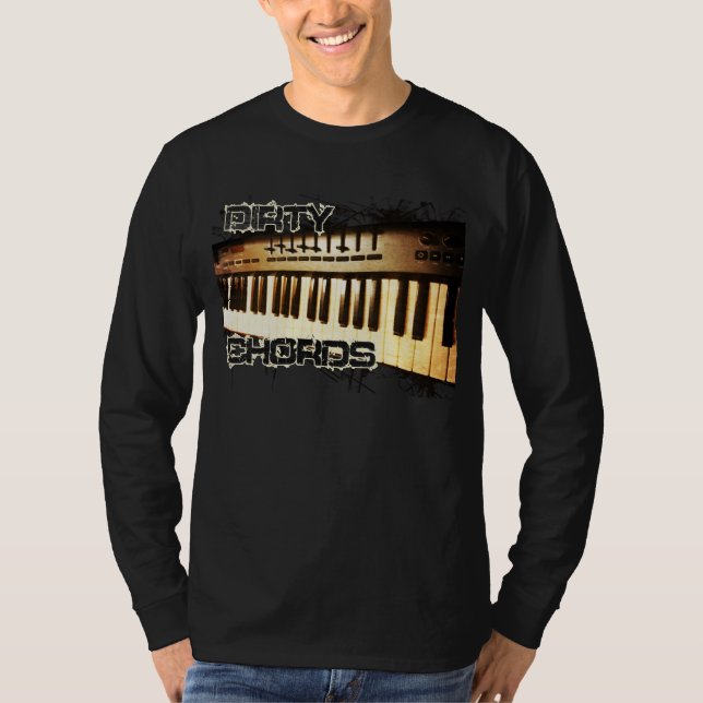 Smutsa ner ackordpianot & tangentbord t-shirt (Framsida)