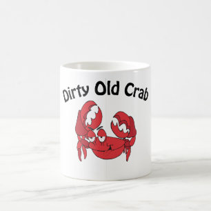 Smutsa ner den gammala krabban kaffemugg