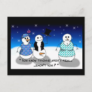 Smutsa ner den gammala snögubben vykort