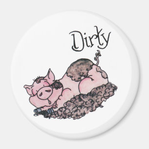 Smutsa ner den Piggie diskaremagneten Magnet