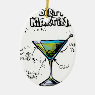 Smutsa ner det Martini coctailrecept Julgransprydnad Keramik