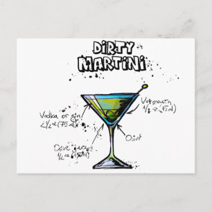 Smutsa ner det Martini coctailrecept Vykort