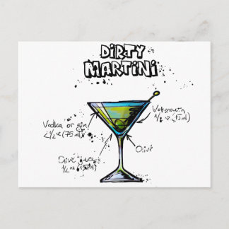 Smutsa ner det Martini coctailrecept Vykort