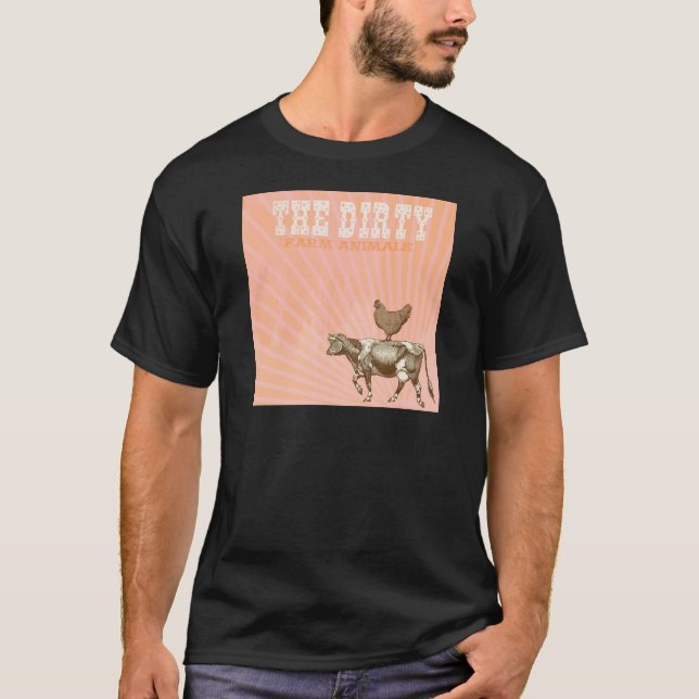 Smutsa ner djur, ko för brunthönabrunt t-shirt (Framsida)