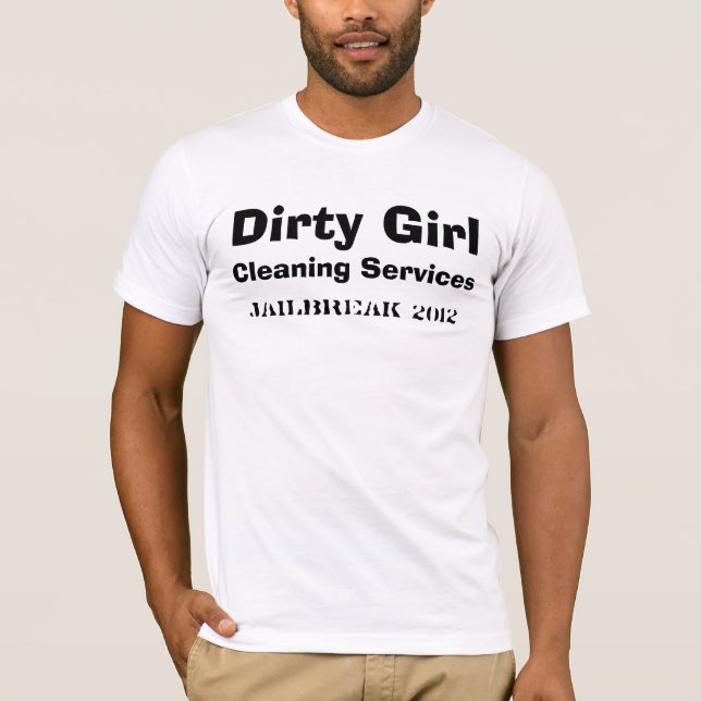 Smutsa ner flickan som lokalvård servar t-shirt (Framsida)