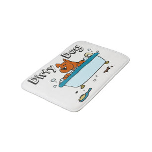 Smutsa ner hundbadmattan badrumsmatta