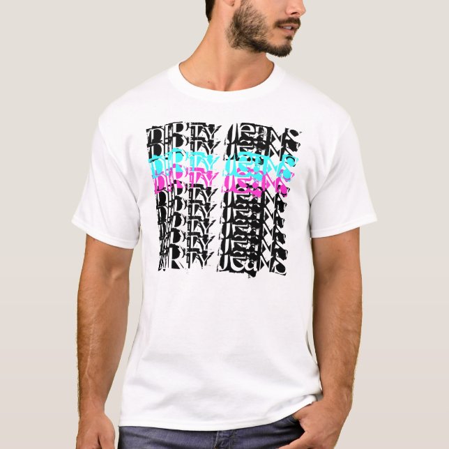 SMUTSA NER JEANS på repetitionlogotyp Tee (Framsida)