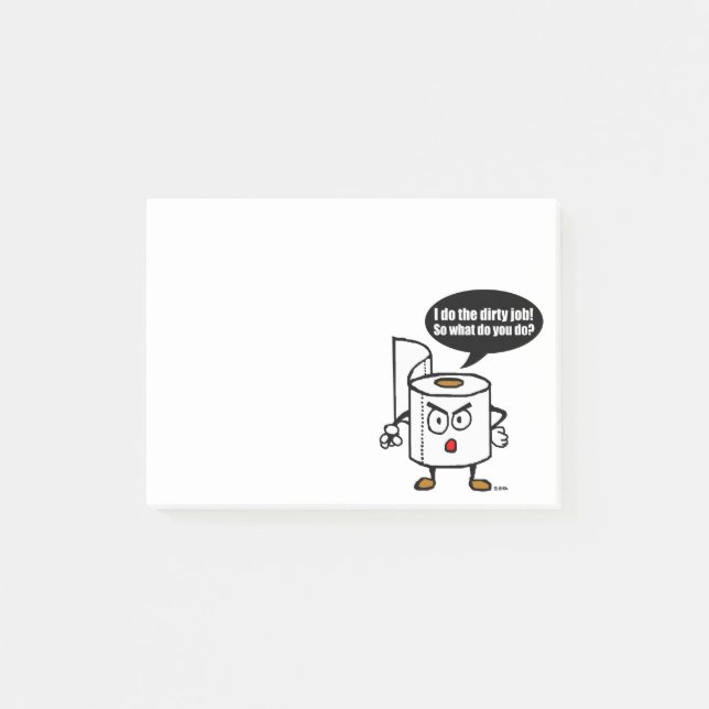 Smutsa ner jobbet post-it block (Framsida)