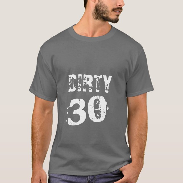 Smutsa ner mörk trettio tee shirt (Framsida)