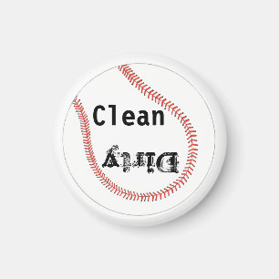 Smutsa ner rena baseballdiskaremagneter magnet