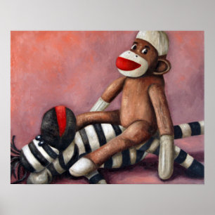 Smutsa ner sockor 3 som leker, smutsar ner poster