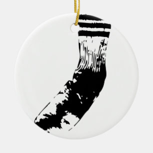 Smutsa ner sockor julgransprydnad keramik