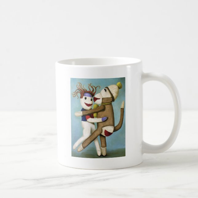 Smutsa ner sockor som dansar tangoen kaffemugg (Höger)