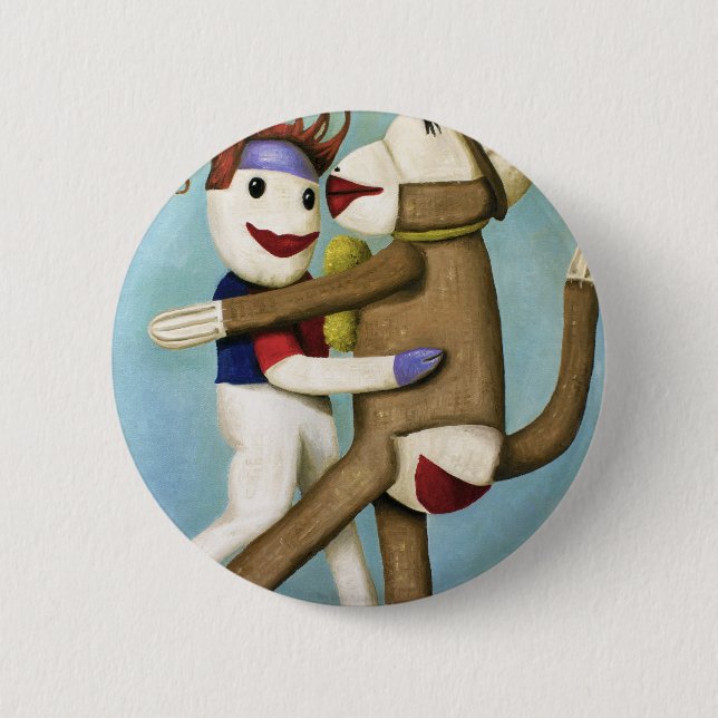 Smutsa ner sockor som dansar tangoen knapp (Framsida)